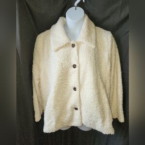 A.N.A Fuzzy Jacket Chai Colored With Grey Lining Size 2X NWT